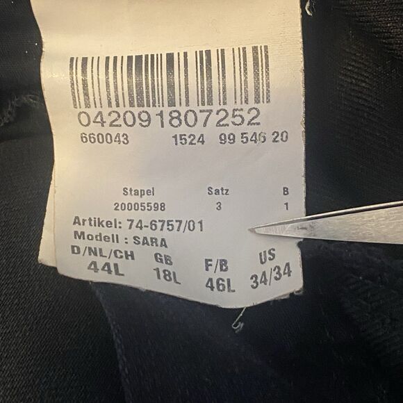 Brax Power Denim Jeans Sara 34x34 Dark Navy Made in Morocco Cotton Stretch - Picture 5 of 15